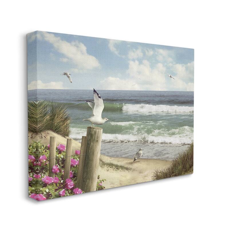 Stupell Endless Seas Beach Seagulls Canvas Wall Art by Alan Giana