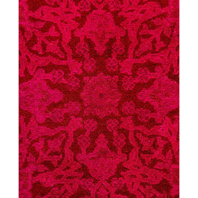 Overdyed One-of-a-Kind Hand-Knotted Area Rug - Pink - 3' 1" x 3' 1"