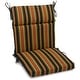 preview thumbnail 9 of 12, 20-inch by 42-inch Three-section Outdoor Seat/Back Chair Cushion Lyndhurst Raven