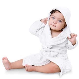 Muslin Bath Robe for Kids, Cotton Bathrobe by Comfy Cubs