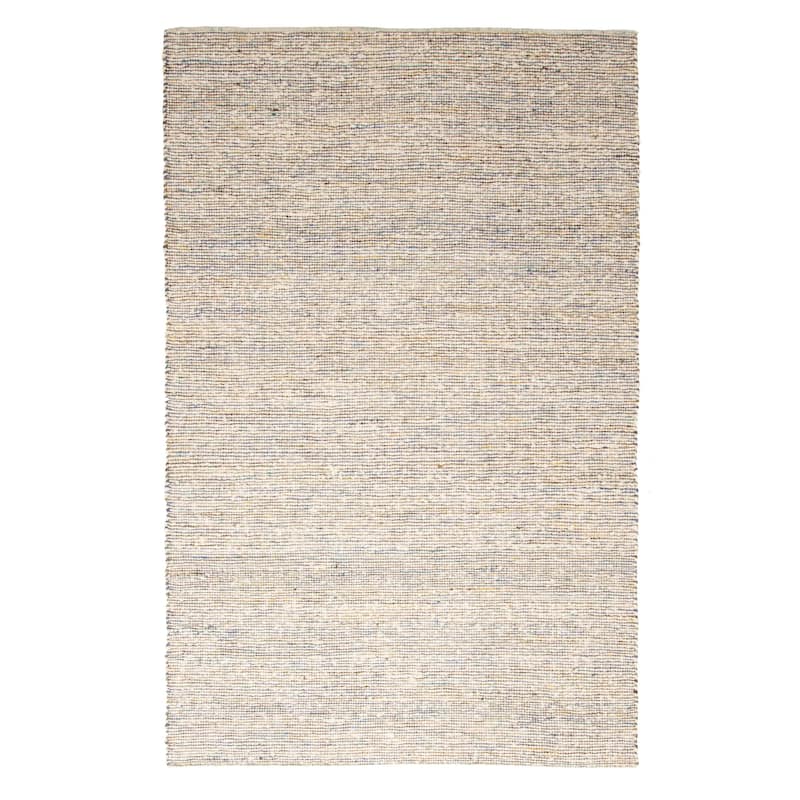 ECARPETGALLERY Braid weave Sienna Cream Wool Rug - 5'0 x 7'11