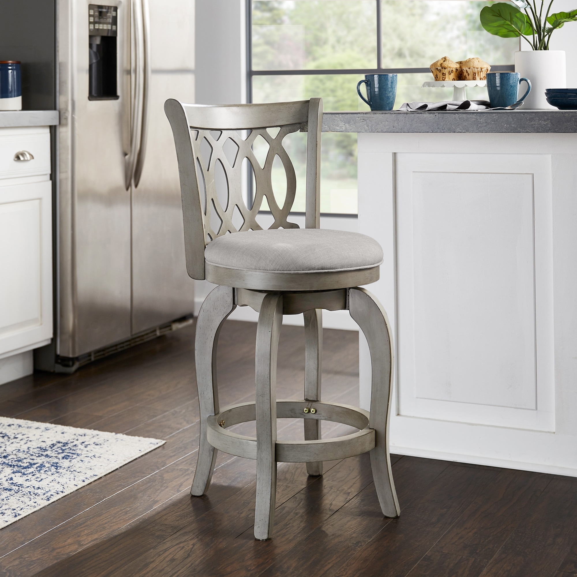 Anji modern furniture 26 inch backless metal counter shop height bar stools set of 4 vintage tolix chairs