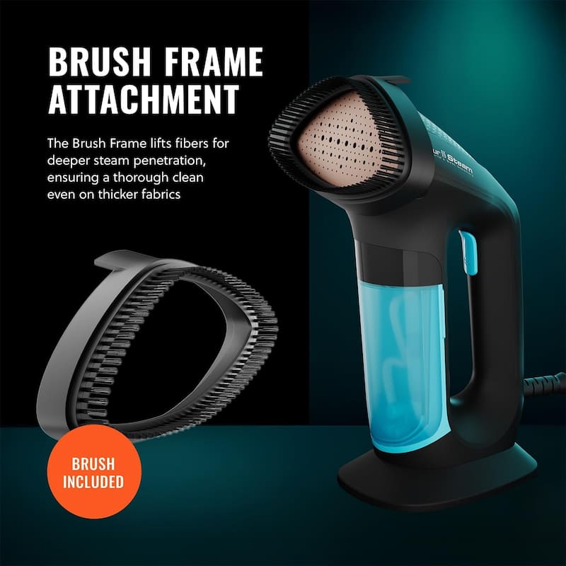 PurSteam SteamPulse Pro Handheld Steamer for Clothes, Portable, Travel Steamer Iron Press Wrinkle Remover with Fabric Brush