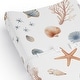 preview thumbnail 4 of 4, Sweet Jojo Designs Ocean Seashells Boy, Girl, Unisex/Gender Neutral Changing Pad Cover Sheet - Nautical Beach Theme Coastal Sea