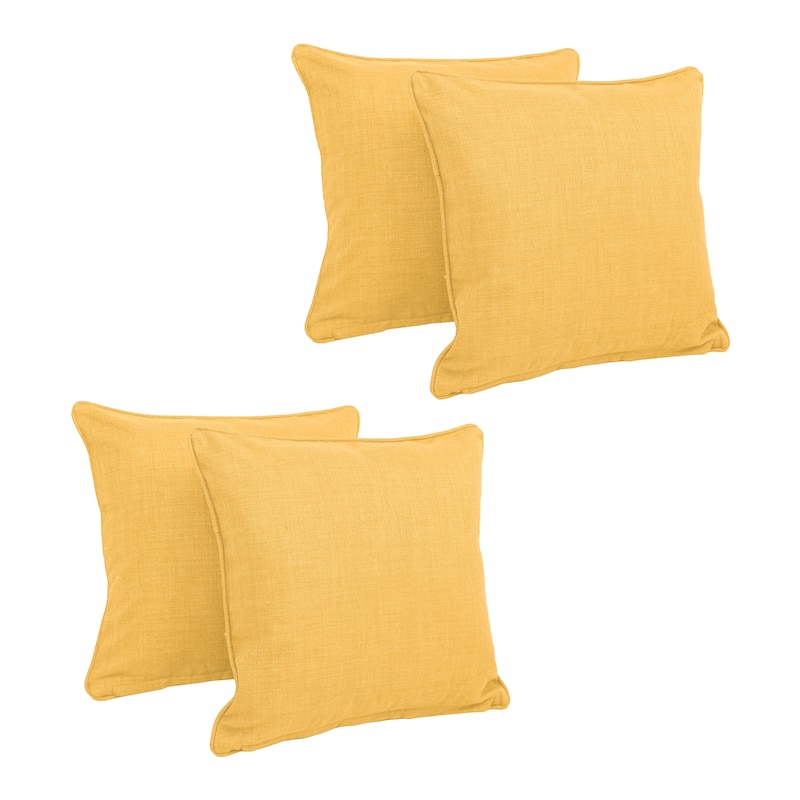 Blazing Needles 18-inch Accent Throw Pillows (Set of 4) - Lemon