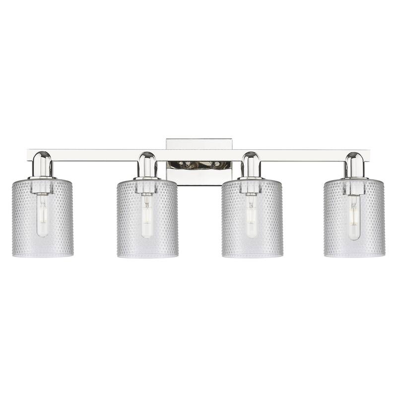 Innovations Lighting Endless Possibilities Arcadia - Cobbleskill - 4 Light 32" Bath Vanity Light - Clear/Polished Nickel