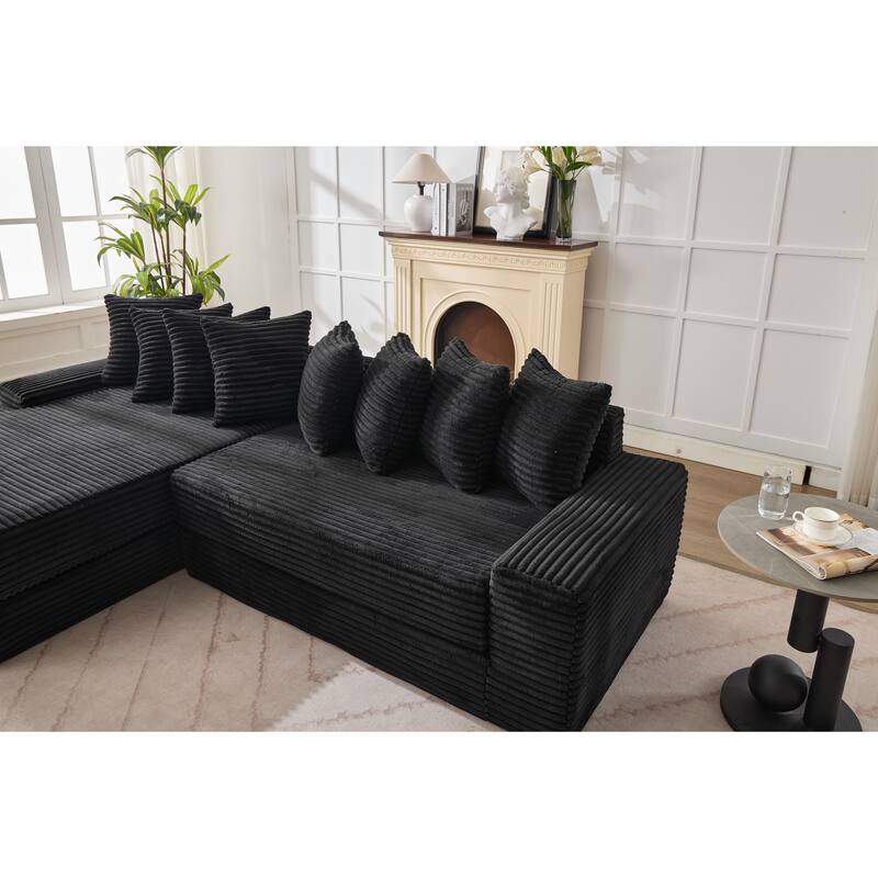 Convertible Corduroy Sofa Bed, Foldable Floor Couch, Space-Saving Sleeper Mattress Sofa, Multi-Functional Folding Bed