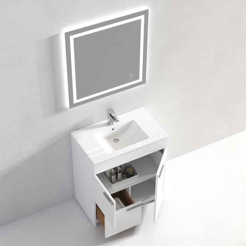 Blossom Hanover 30 Inch Bathroom Vanity with Topmount Ceramic Sink
