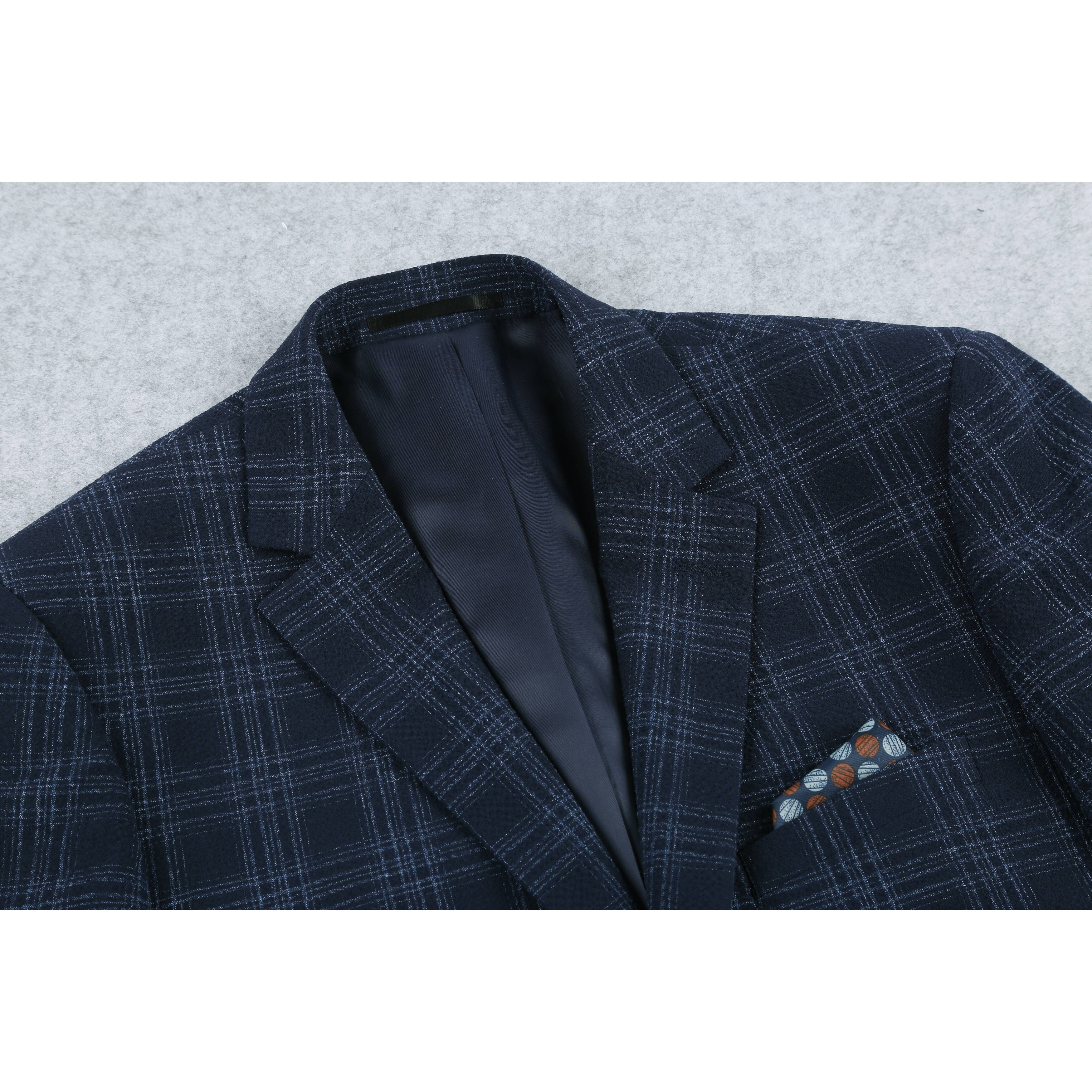Shop Men S 2 Buttons Slim Fit Blazer Premium Wool Plaid Sport Coat
