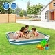preview thumbnail 6 of 4, Outdoor Wooden Sandbox with Seats Backyard Bottomless Sandpit