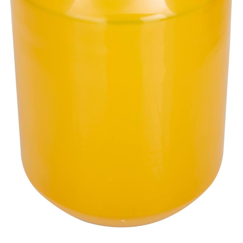 Metal Vase with Gold Rims (Set of 2) - Cream, Blue, Yellow, Red