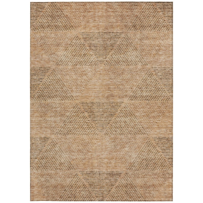 HomeRoots Geometric Transitional Rectangle Outdoor Rug