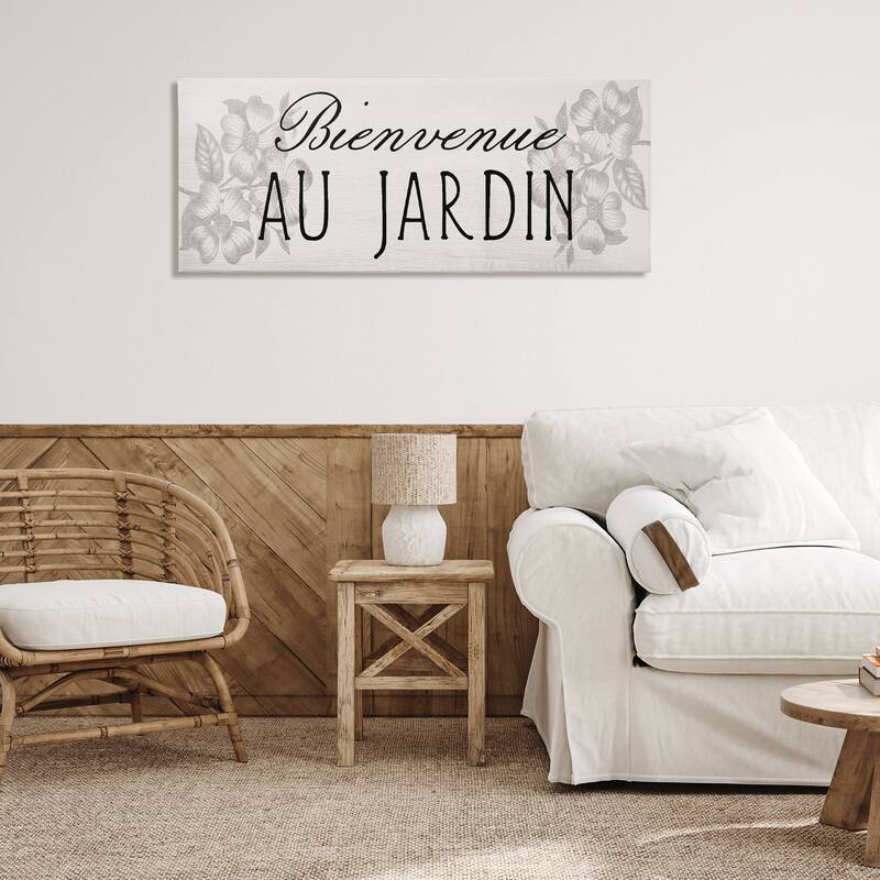 Stupell French Garden Welcome Canvas Wall Art Design By Lil' Rue