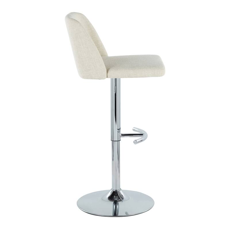 Strick & Bolton Oscar Adjustable Bar Stool with Rounded T Footrest (Set of 2)