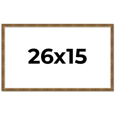 26x15 Frame Gold Solid Wood Picture Frame - Complete Modern Photo