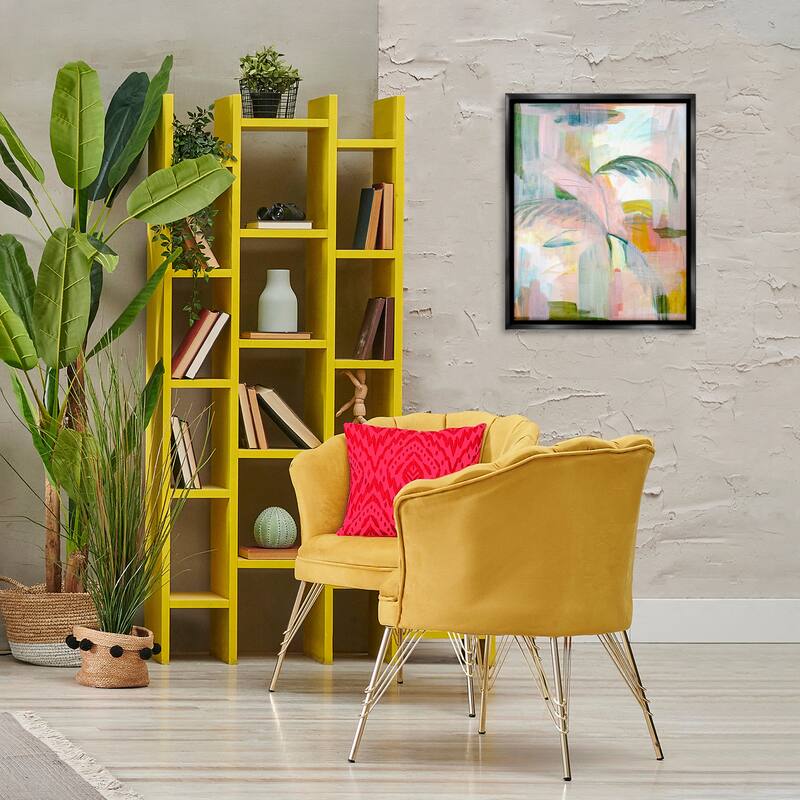 Stupell Palm City Abstraction Framed Floater Canvas Wall Art Design By Gemma Bardot