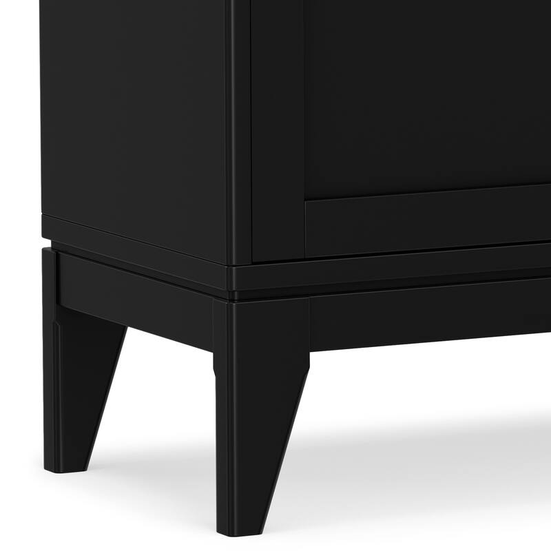 WYNDENHALL Pearson SOLID HARDWOOD 30 inch Wide Mid Century Modern Low Storage Cabinet - 30"w x 14"d x 31"h