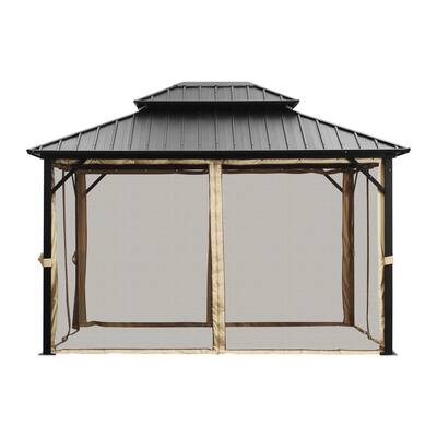 Zenova 10 X 10 Ft Replacement Zippered Gazebo Netting