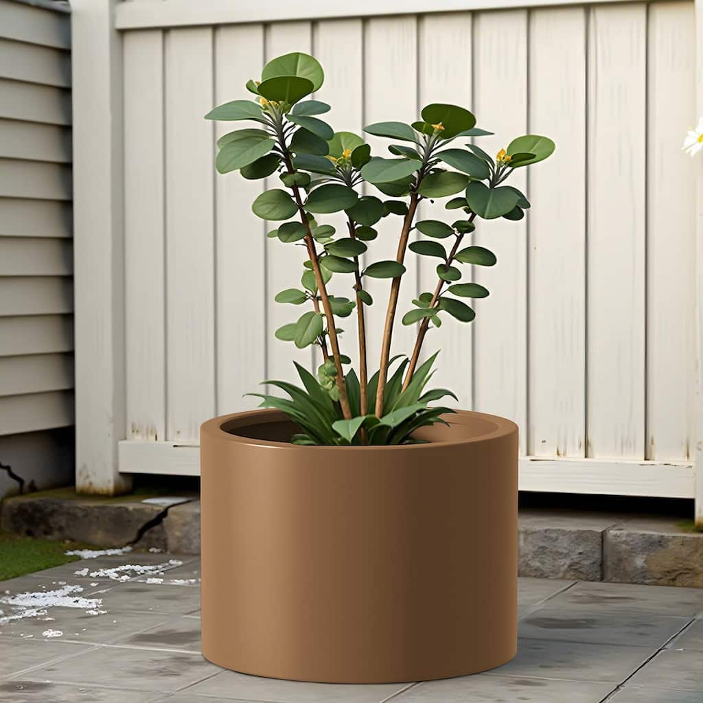 Corten Steel Round Raised Garden Bed Kit Pre-Rusted Metal Box for Vegetables, Flowers, Herbs Ideal for Outdoor Gardening