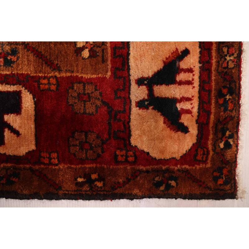 ECARPETGALLERY Hand-knotted Anadol Vintage Black, Red Wool Rug - 5'1 x 8'3