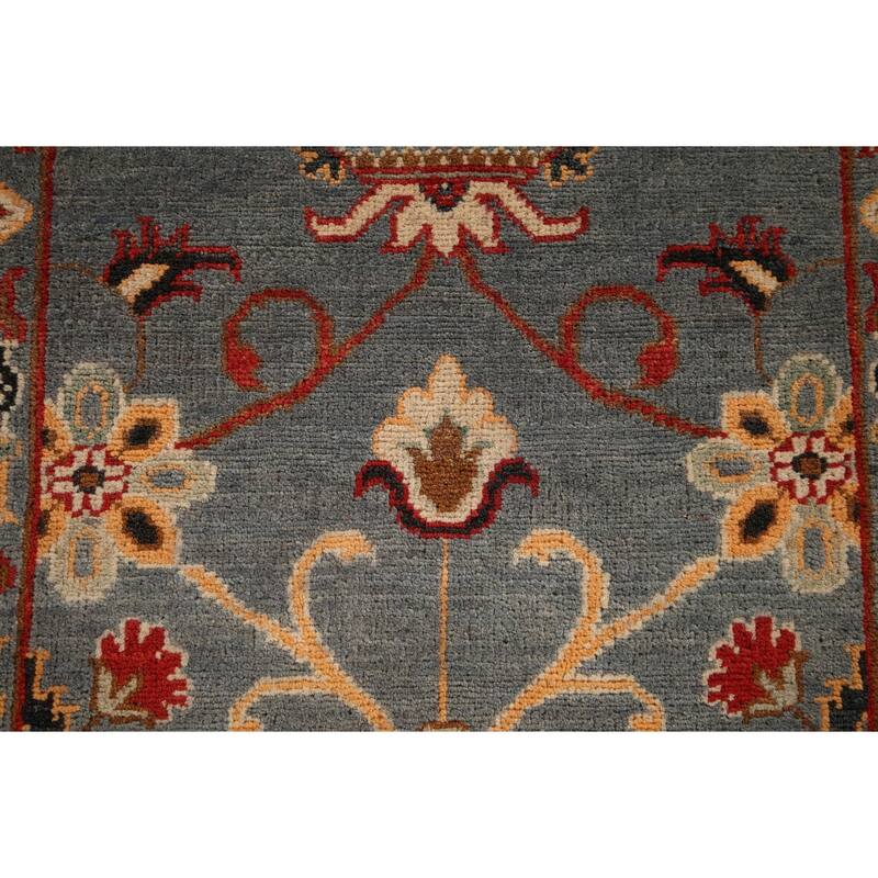 Gray Kazak Oriental Runner Rug Handmade Wool Carpet - 2'1" x 5'9"