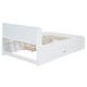 preview thumbnail 9 of 12, 2 Drawer Platform Bed Hidden Storage Drawers Bed Frame Wood Slat Support with Shelf Headboard Footboard, Full - Dark Green
