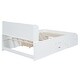 preview thumbnail 22 of 55, Solid Wood Platform Bed Frame Imitate Bridge Design Drawers
