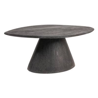 Declan Asymmetrical Mango Wood Coffee Table with Conical Base