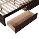 preview thumbnail 31 of 44, Versatility Twin over Full Wooden Kids Bed Bunk Bed with Two Storage Drawers,Ladder and Guardrails