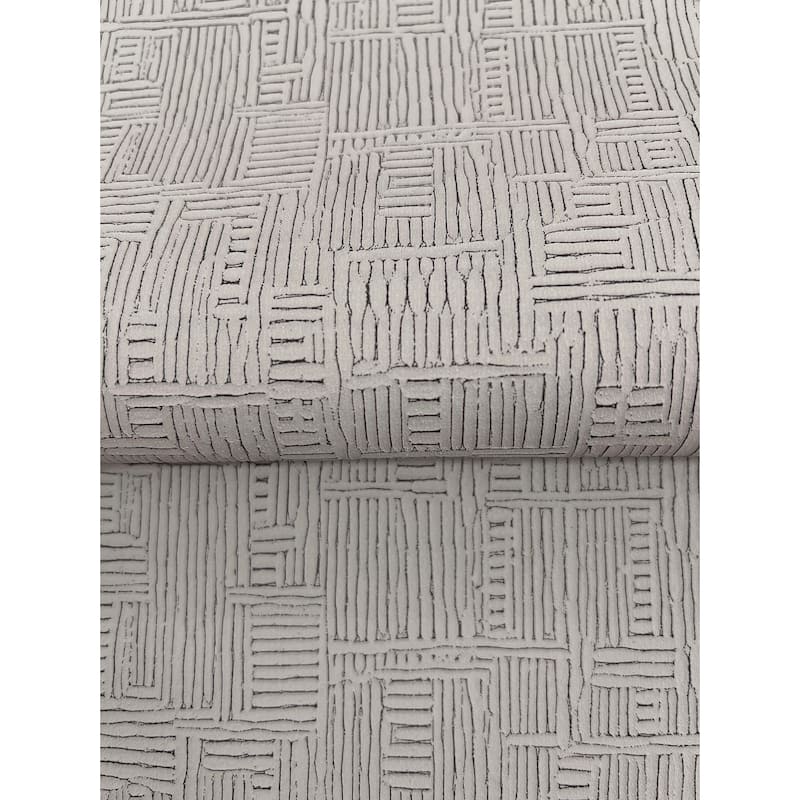 Warner Chiseled Grey Abstract Wallpaper