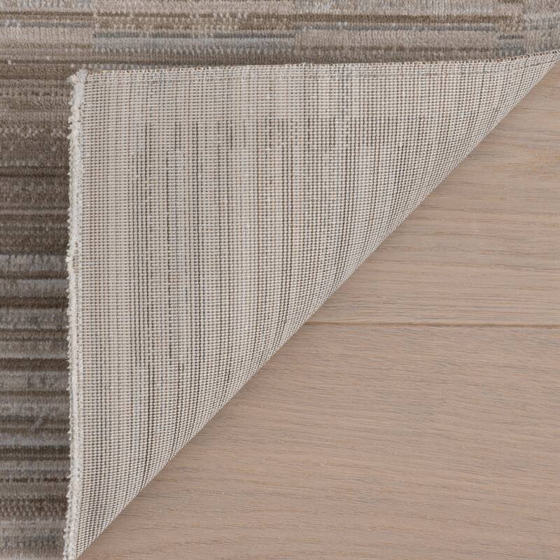 Nuloom Novirae Modern Woven Striped Washable Rug