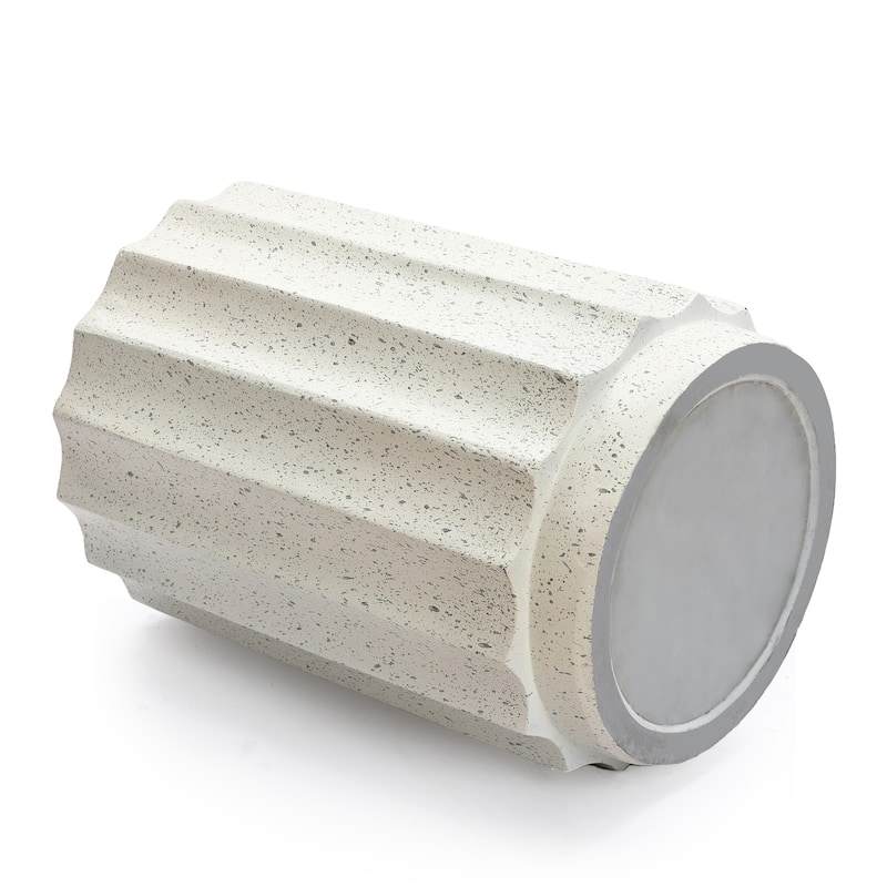 Round Cement Side and End Table, Outdoors & Indoors