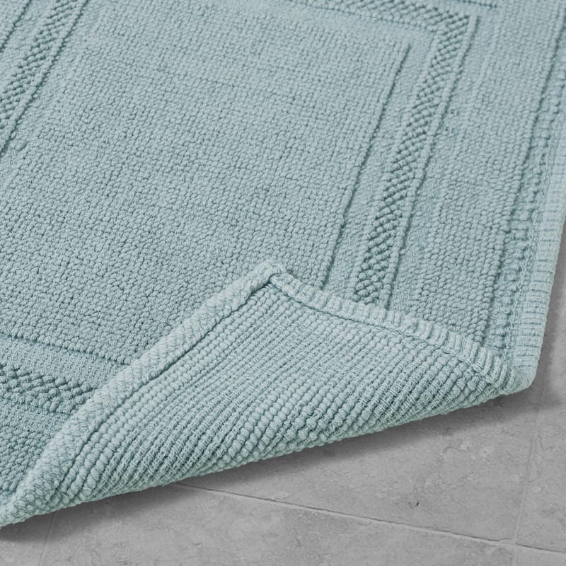 Jean Pierre Cotton Stonewash Racetrack 17 x 24 in. Bath Rug
