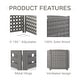 preview thumbnail 21 of 36, 3-Panel Outdoor Air Conditioner Fence Screen, Outside Wood Privacy Fence, 32" W x 38" H