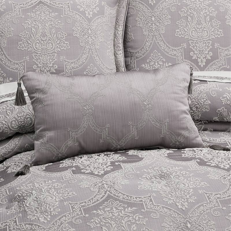J. Queen New York Mary Boudoir Embellished Decorative Throw Pillow - Accent - Polyester - Lavender