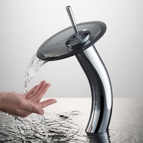 KRAUS Waterfall Vessel Bathroom Faucet Chrome