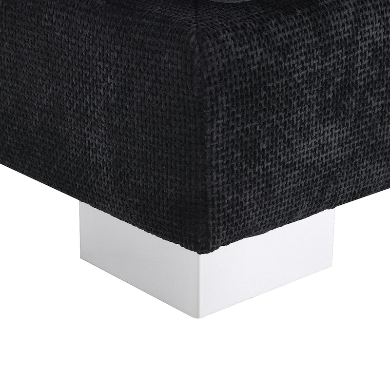 4-seat Chenille Indoor Sectional Sofa with Oversized Chaise