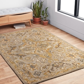 Alexander Home Madaline Medallion Star Hand-Hooked 100% Wool Rug
