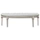 preview thumbnail 4 of 12, Evangeline Upholstered Demilune Bench Ivory and Silver Oak