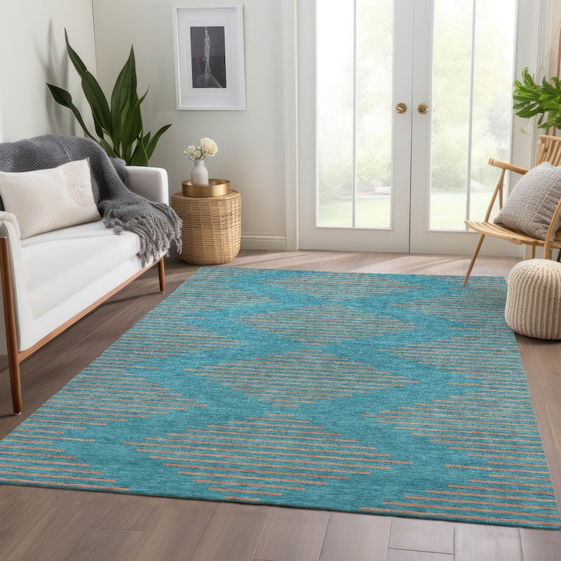 Premium Washable Super Soft Global Stripes Mayfield Rug
