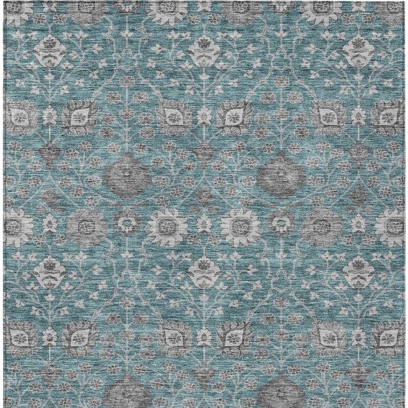 HomeRoots Floral Transitional Rectangle Outdoor Rug