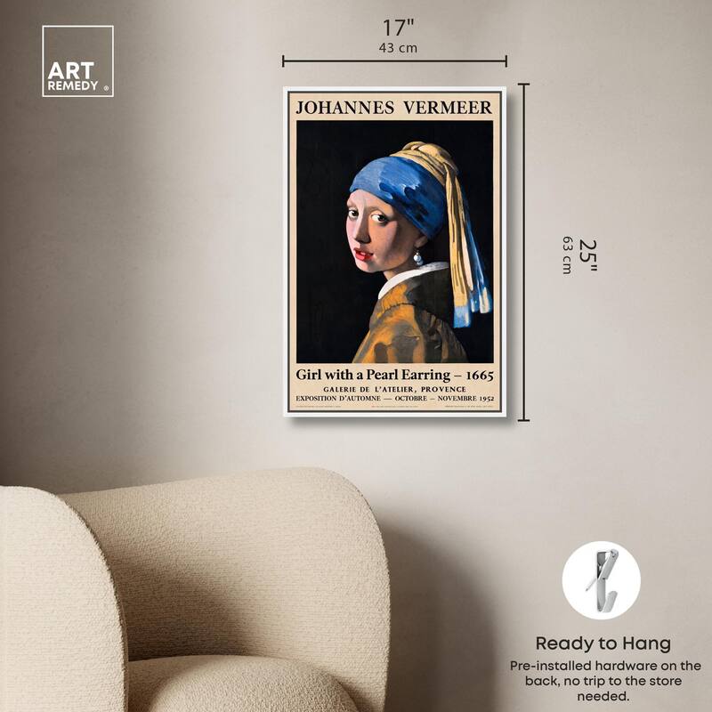 Girl with a Pearl Earring Canvas by Art Remedy