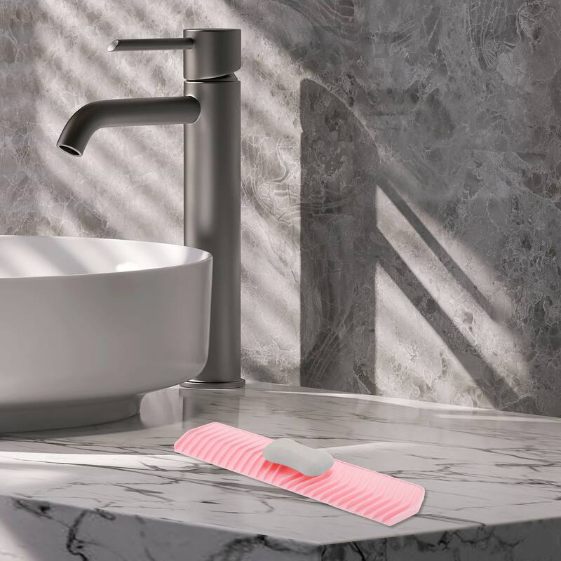 Waterproof Waterfall Soap Holder for Bathroom 1 Pc - Pink - 13.98"x3.54"x0.59"