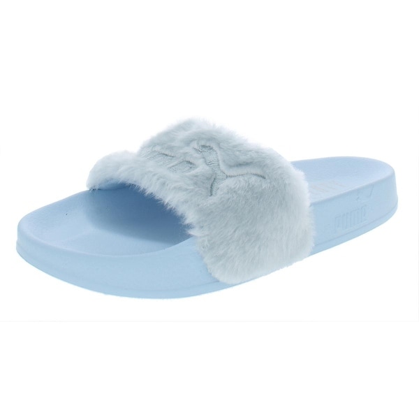 puma slides women's fur