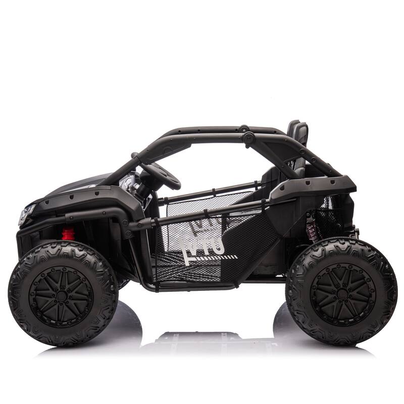 24V Two-seater Kids Ride w/Parents Control,20in seat width,400W Super high power,Horn,Rear storage space,For Kids aged 3+
