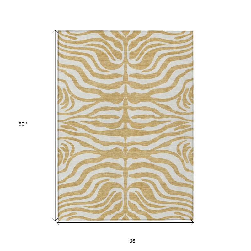 HomeRoots Animal Print Transitional Rectangle Outdoor Rug