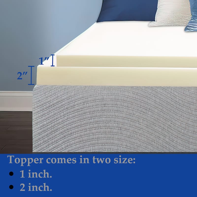 Onetan, Foam Topper, Adds Comfort to Mattress - Blue