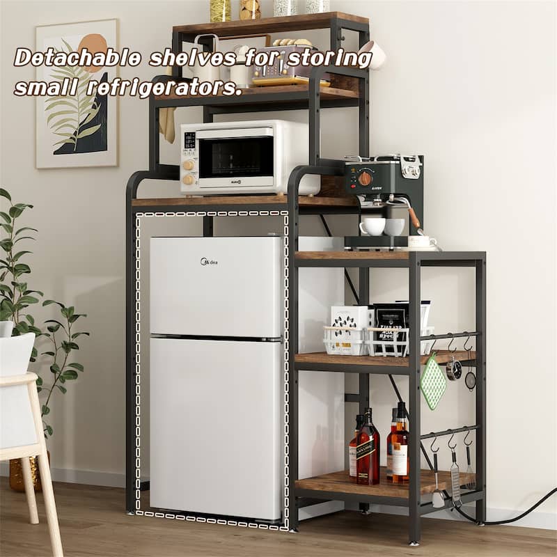 7-Tier Multifunctional Storage Stand with Electrical Outlets