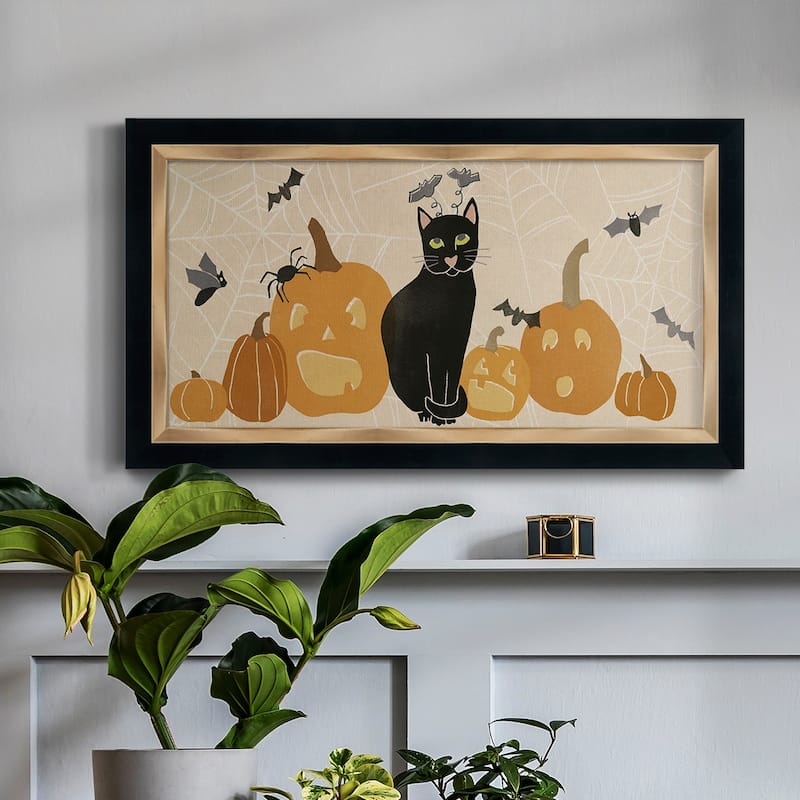 Pumpkin Patch Cats Collection D Premium Framed Canvas- Ready to Hang