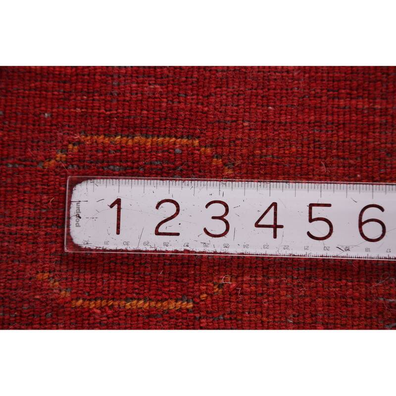 Hand Knotted Oriental 100% Wool Carpet Tribal Bordered Beige & Ivories Gabbeh Area Rug - 7' 11'' X 6' 6''